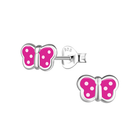 Schmetterling Kinder Ohrringe 925 Silber