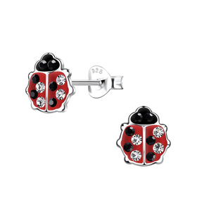 Marienk�fer Kinder Ohrringe 925 Silber