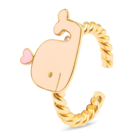 Auf dem Bild zu sehen ist ein Damen Ring mit Walfisch aus...