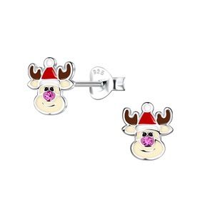 Rentier Kinder Ohrringe 925 Silber