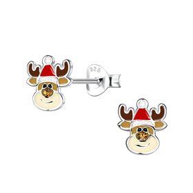 Rentier Kinder Ohrringe 925 Silber