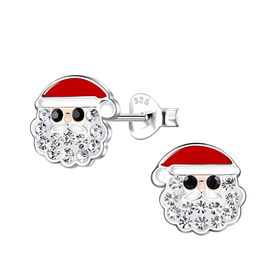 Weihnachtsmann Kinder Ohrringe 925 Silber