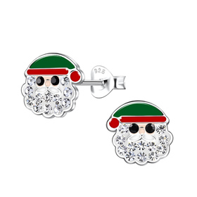 Weihnachtsmann Kinder Ohrringe 925 Silber