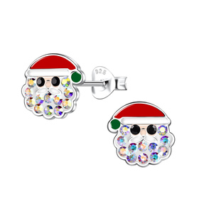Weihnachtsmann Kinder Ohrringe 925 Silber