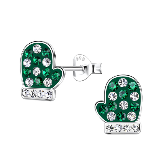 Winter Handschuh Kinder Ohrringe 925 Silber