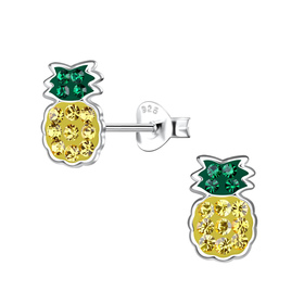 Ananas Kinder Ohrringe 925 Silber