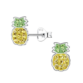 Ananas Kinder Ohrringe 925 Silber