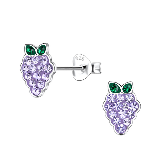 Trauben Kinder Ohrringe 925 Silber