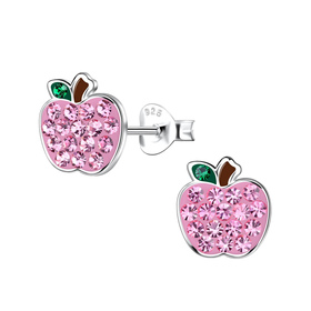Apfel Kinder Ohrringe 925 Silber