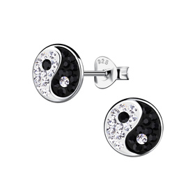 Yin Yang Kinder Ohrringe 925 Silber