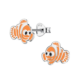 Clownfisch Kinder Ohrringe 925 Silber