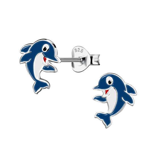 Delfin Kinder Ohrringe 925 Silber