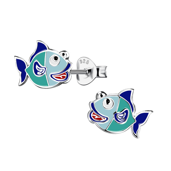 Fisch Kinder Ohrringe 925 Silber