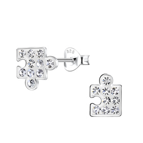 Puzzle Kinder Ohrringe 925 Silber