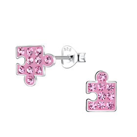 Puzzle Kinder Ohrringe 925 Silber