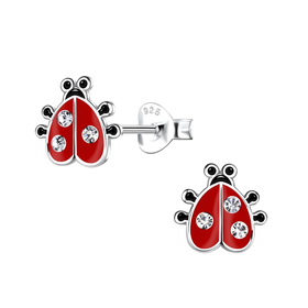 Marienk�fer Kinder Ohrringe 925 Silber