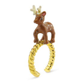 Auf dem Bild zu sehen sind Damen Ringe mit Hirsch aus...