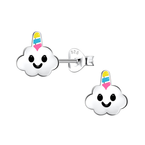 Wolken Kinder Ohrringe 925 Silber