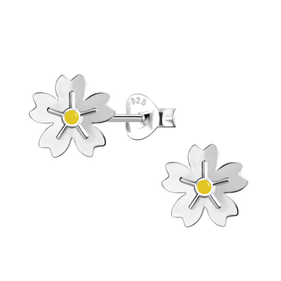 Blumen Kinder Ohrringe 925 Silber