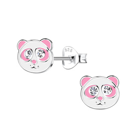 Panda Kinder Ohrringe 925 Silber