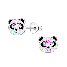 Panda Kinder Ohrringe 925 Silber