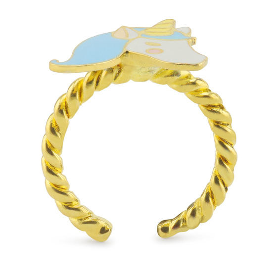Einhorn Ring 18k Gold plattiert