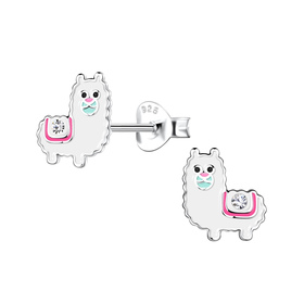 Alpaka Kinder Ohrringe 925 Silber