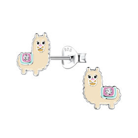 Alpaka Kinder Ohrringe 925 Silber