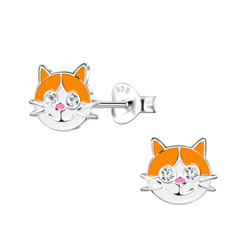 Katzen Kinder Ohrringe 925 Silber