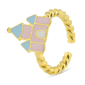 Auf dem Bild zu sehen ist ein Damen Ring mit Burg Schloss...