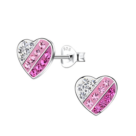 Herz Kinder Ohrringe 925 Silber