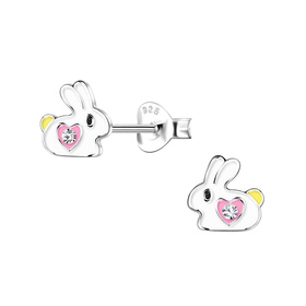 Kaninchen Kinder Ohrringe 925 Silber