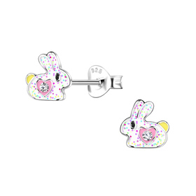 Kaninchen Kinder Ohrringe 925 Silber