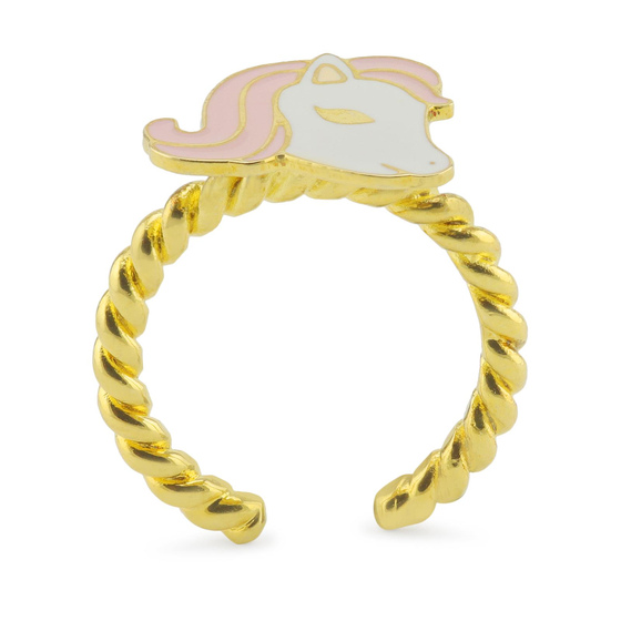 Pferde Ring vergoldet