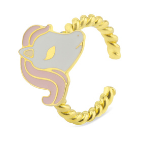 Auf dem Bild zu sehen ist ein Damen Ring mit Pferd aus...