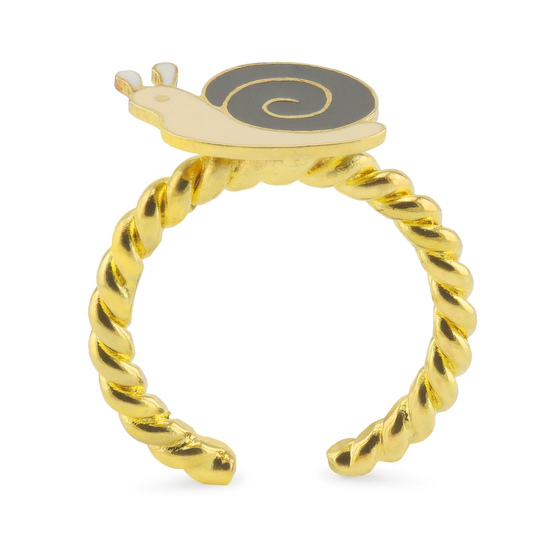 Schnecken Ring vergoldet