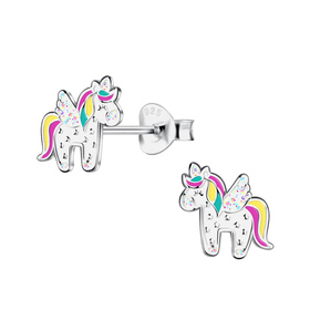 Einhorn Kinder Ohrringe 925 Silber