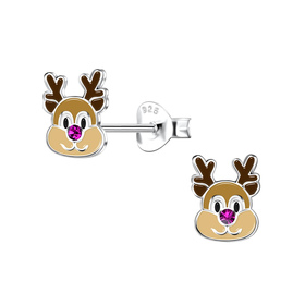 Rentier Kinder Ohrringe 925 Silber