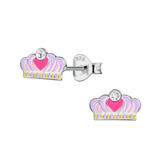Kronen Kinder Ohrringe 925 Silber