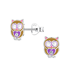 Eulen Kinder Ohrringe 925 Silber