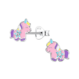 Einhorn Kinder Ohrringe 925 Silber
