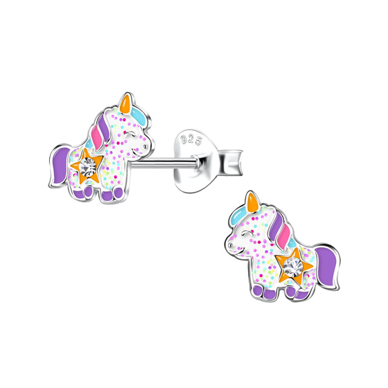 Einhorn Kinder Ohrringe 925 Silber