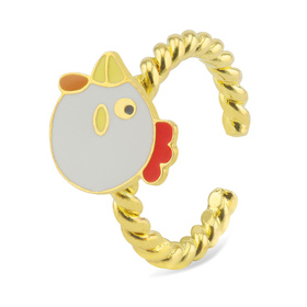 Auf dem Bild zu sehen ist ein Damen Ring mit Huhn aus...