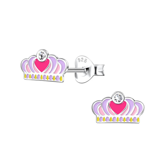 Kronen Kinder Ohrringe 925 Silber