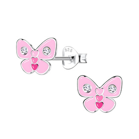 Schmetterling Kinder Ohrringe 925 Silber