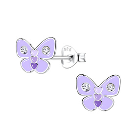 Schmetterling Kinder Ohrringe 925 Silber