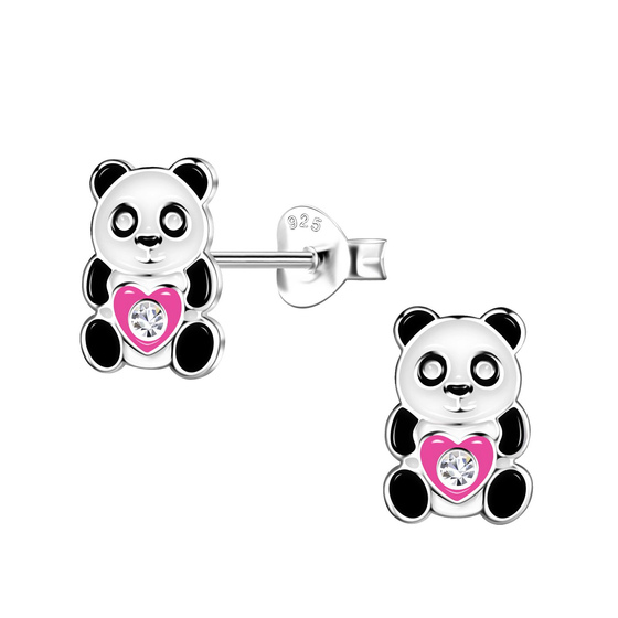 Panda Kinder Ohrringe 925 Silber