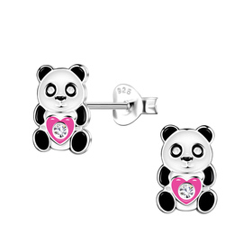 Panda Kinder Ohrringe 925 Silber