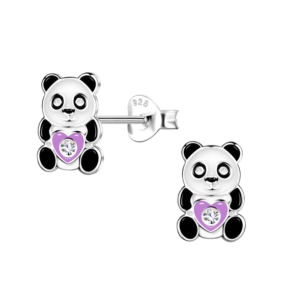 Panda Kinder Ohrringe 925 Silber