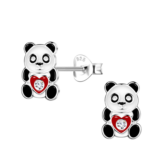 Panda Kinder Ohrringe 925 Silber